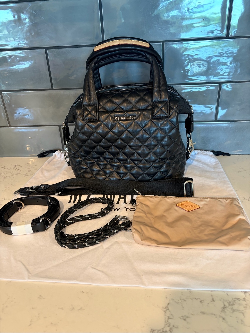 MZ Wallace Black Leather Small Sutton Deluxe NWOT - Picture 13 of 13